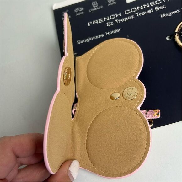 French Connection St. Tropez Pink Sunglasses & Hat Holder Set - Picture 12 of 15